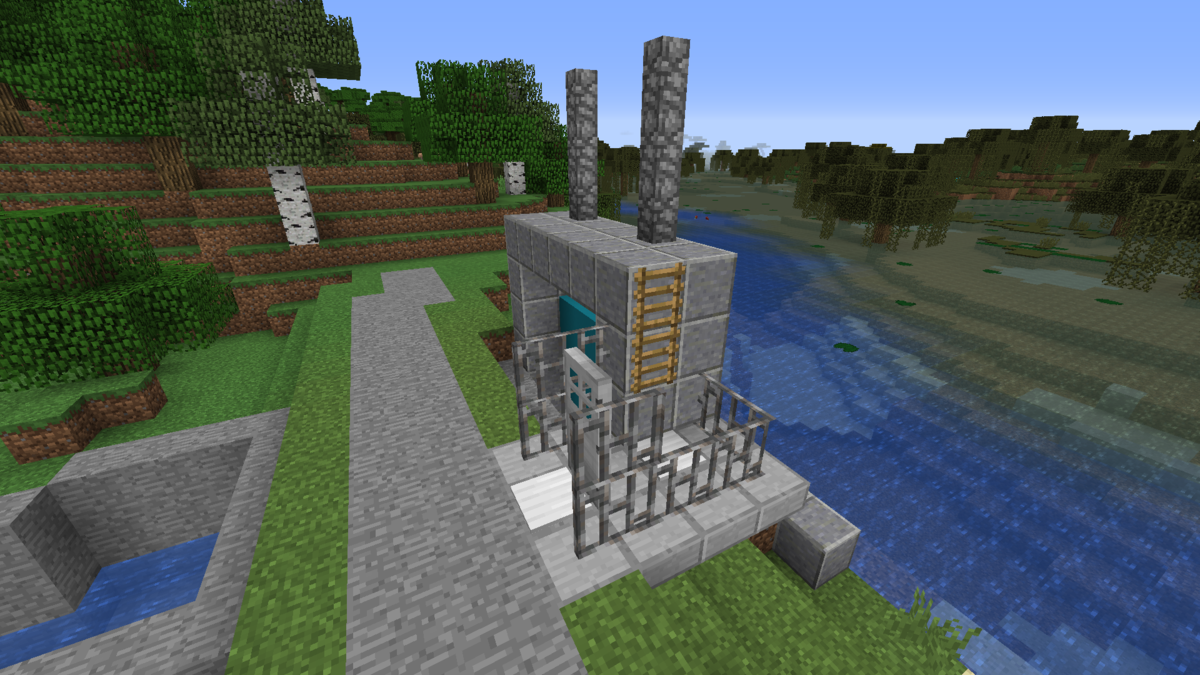水門を作る Minecraft街発展にっき