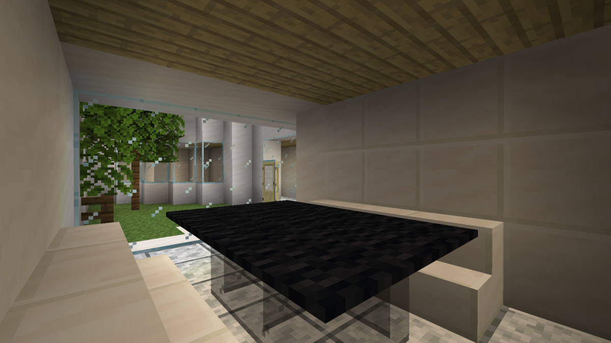 中庭のあるモダンな家を作る Minecraft街発展にっき