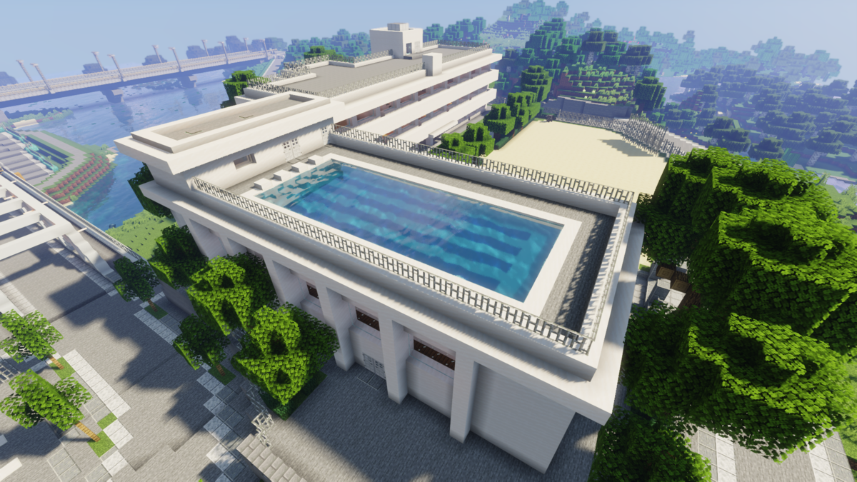 小学校を作る 2/2 体育館編 - Minecraft街発展にっき