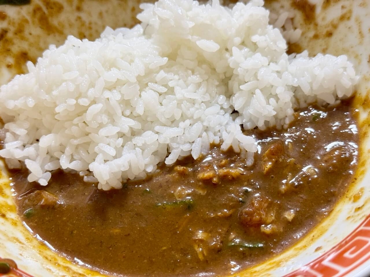 ライスを投入した写真