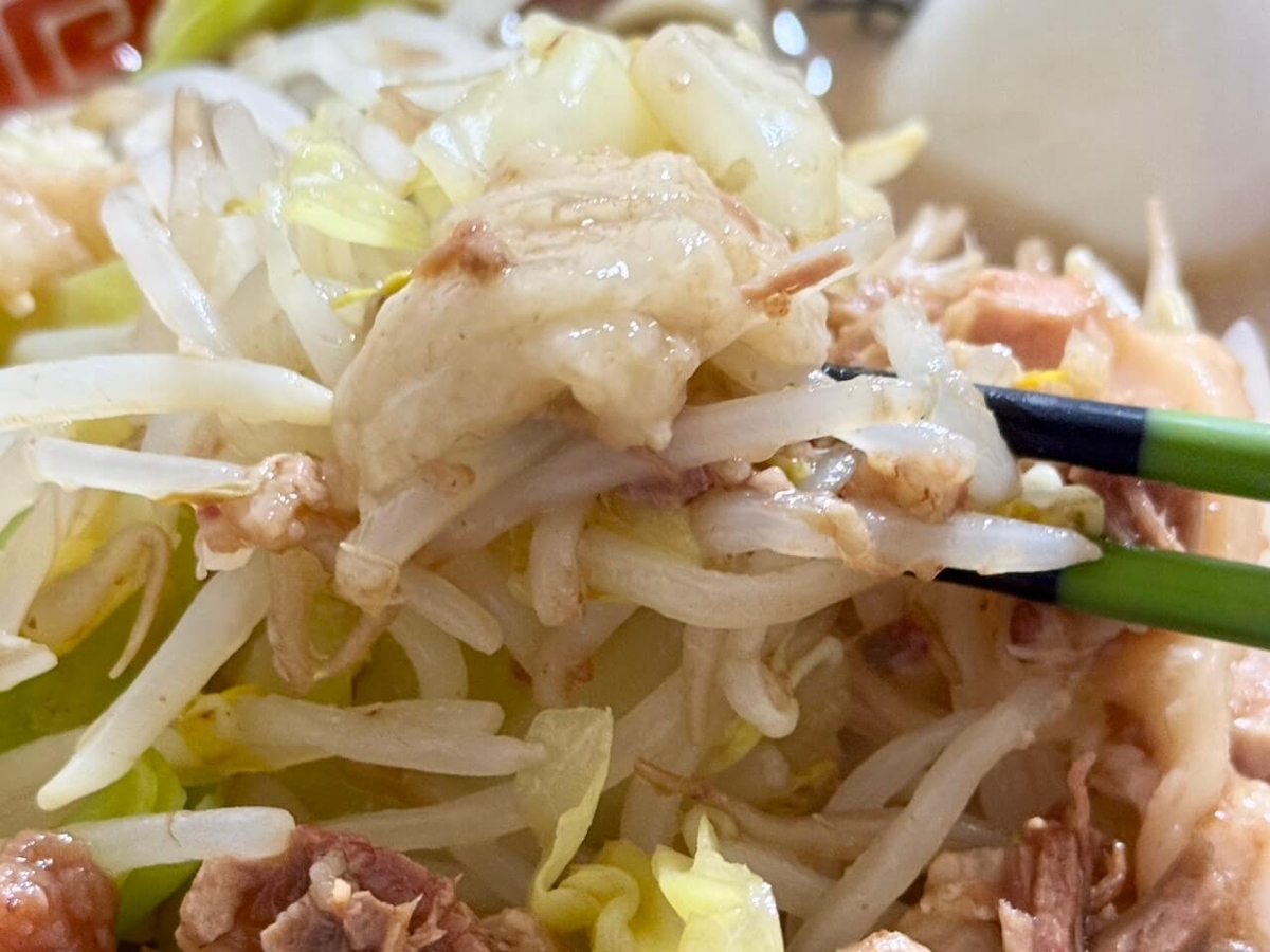 背脂と野菜の写真