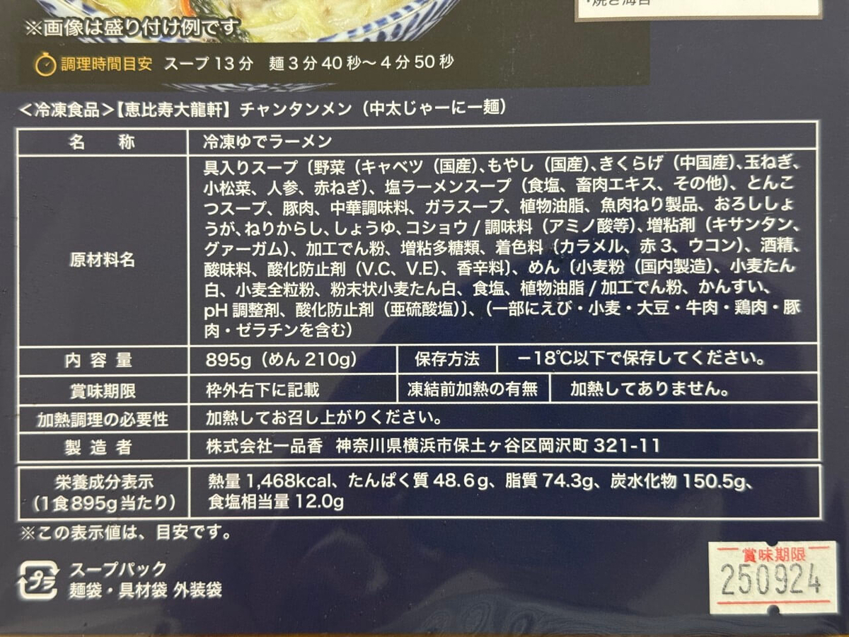原材料の写真