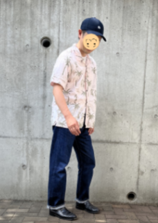 アロハシャツ着用画像