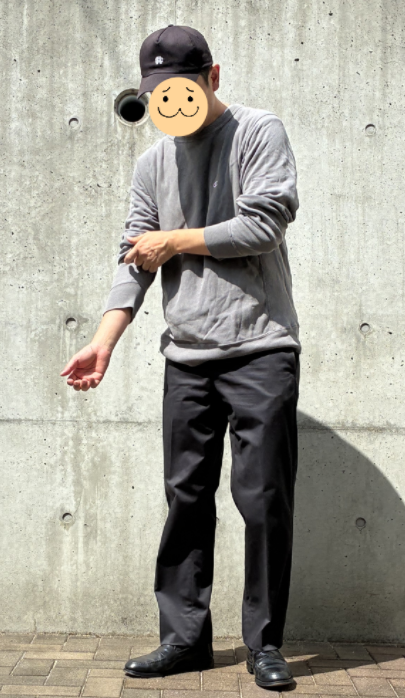 チャンピオンのトレーナーとオールデン着用画像