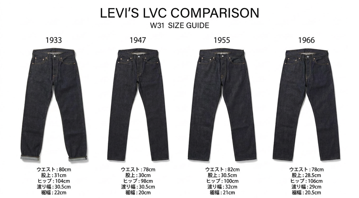 30年前にレプリカジーンズを履いていた40代が、リーバイスLVC4モデル