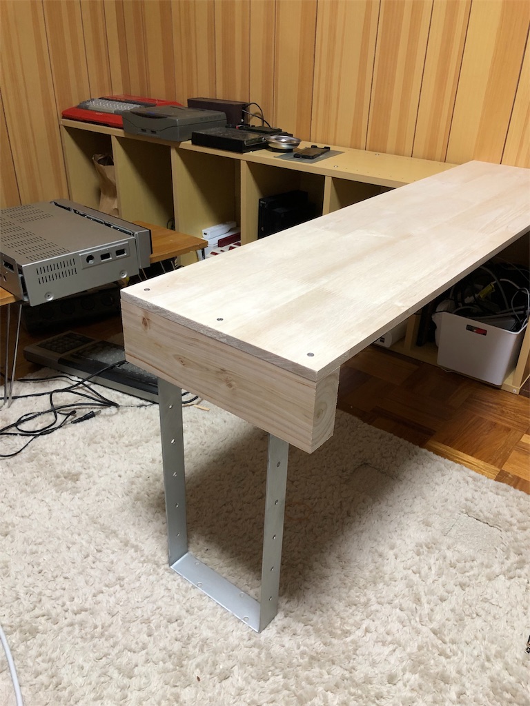 電子工作のために収納可能な作業台 デスク 机 を自作しました ホームセンターで色々購入しdiyしました ニャオニャオ２１世紀