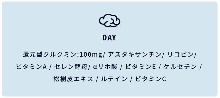 日中の活動を精力的に行う成分