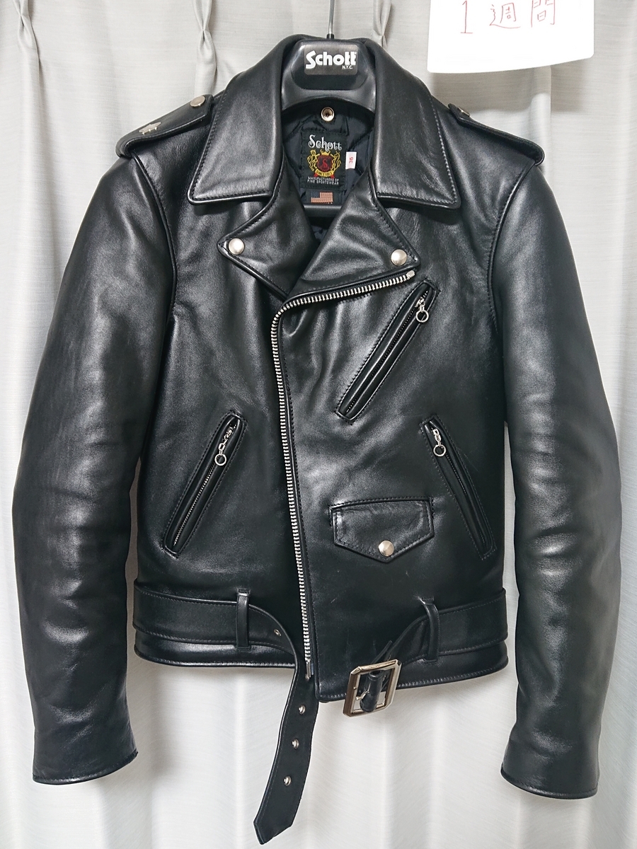 【schott】ダブルライダースジャケット　美品　値下げしました❤️ schott ショット 80～90's USA製 バイカータグ 後期 618 LEATHER