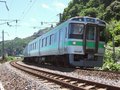 [鉄道][721系][貫通幌]721系F-10編成(Mc721-10)・朝里－銭函間(朝里海水浴場付近)／2008.07.26