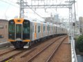 [鉄道][貫通幌]阪神1000系1501Ｆ(Tc1601側)+1502F／千鳥橋駅発車2007.10