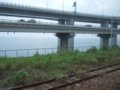 [鉄道][風景]☆122：北陸本線549M車窓・北陸自動車道海中高架橋／親不知駅090724