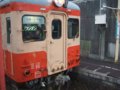 [鉄道][風景][キハ20系]☆171：大糸線436D車窓・根知駅で列車交換(433D)090724