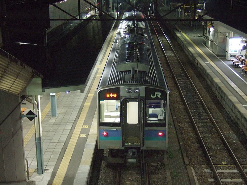 ☆219：大糸線332M・E127系A4編成(McE127-104側)／南小谷駅跨線橋