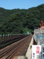 [鉄道][風景][駅]餘部探訪(204)餘部駅ホーム先端構内踏切から…香住方面090814