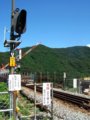 [鉄道][風景]餘部探訪(211)餘部駅先端構内踏切から余部鉄橋山側090814