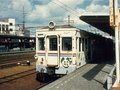 [鉄道][貫通幌]★水間鉄道 クハ552(南海1201系2次車) 貝塚駅 1987.10