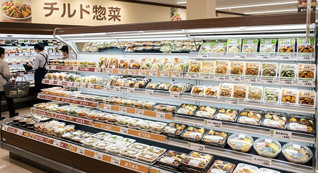 最近は各スーパーでチルド総菜コーナーが拡充しています