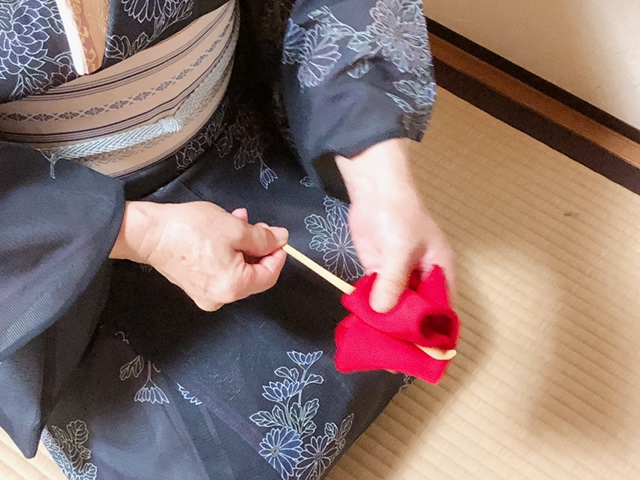裏千家茶道茶杓の清め方（割稽古）