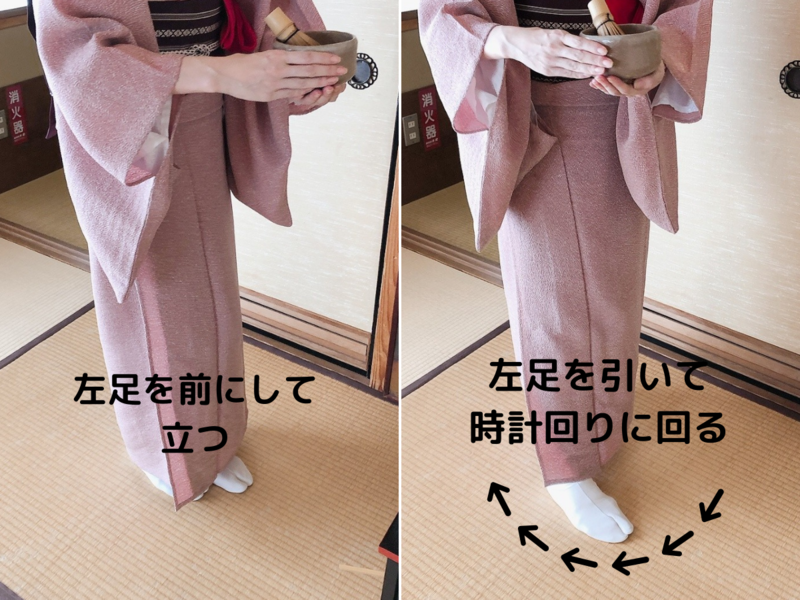 裏千家茶道の歩き方・下がり方・建水回り