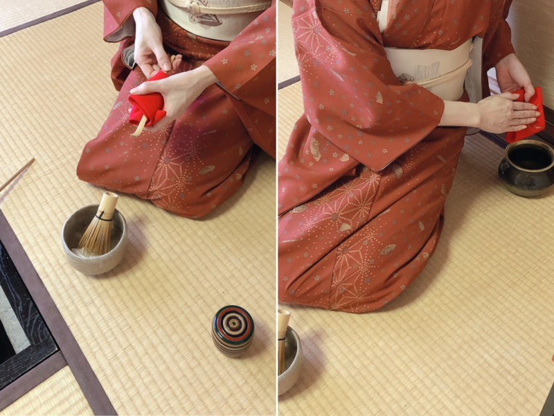 【炉】薄茶の棚点前/更好棚を使った平点前（裏千家茶道）