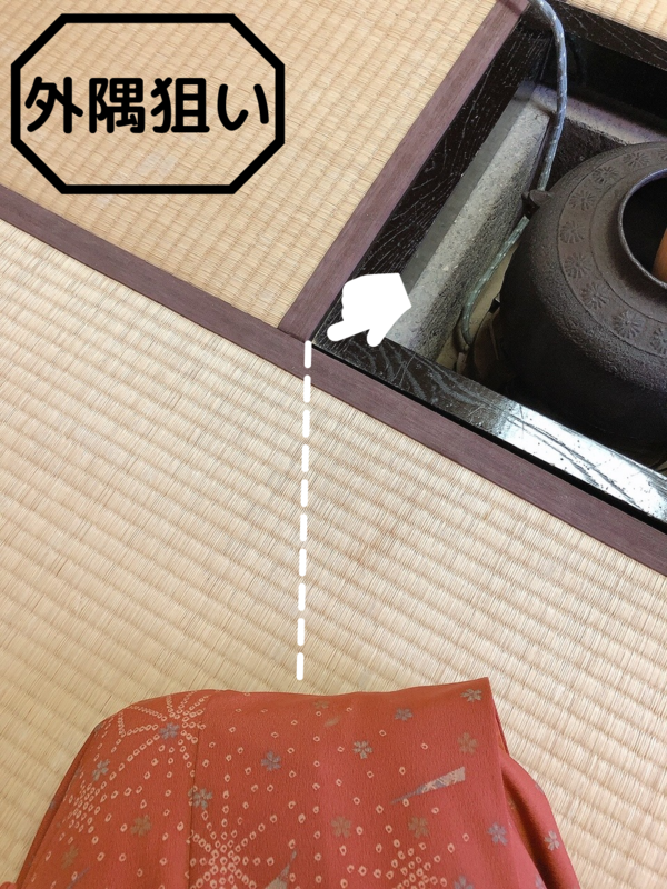 内隅狙いと外隅狙いの違いはどっち？裏千家茶道