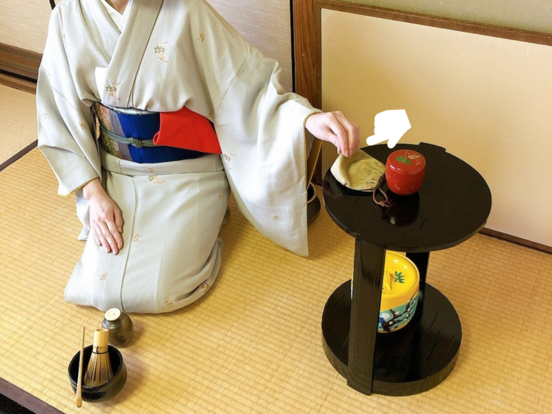 【炉】濃茶の棚点前/丸卓を使った平点前(裏千家茶道)