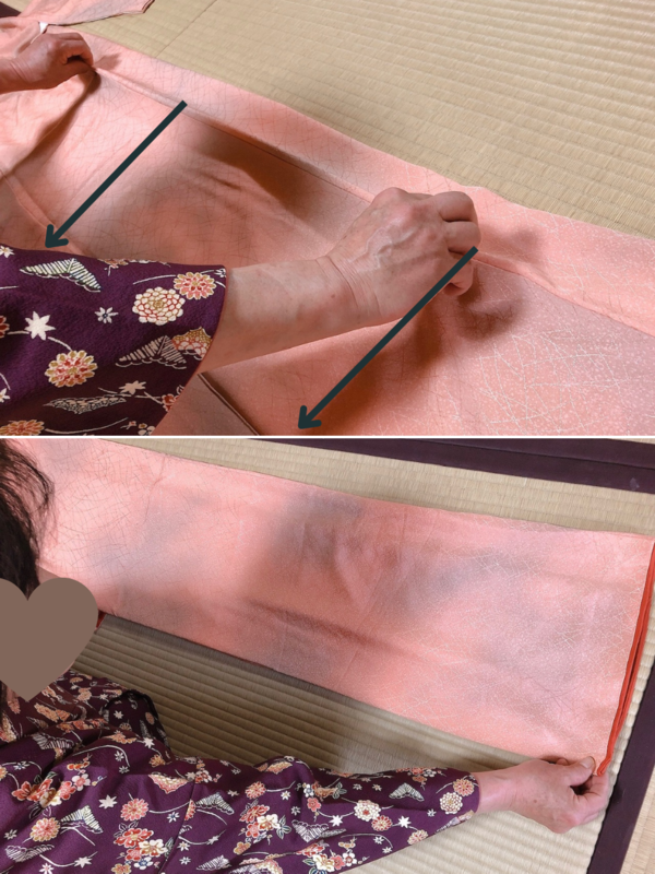 着物のたたみ方（本たたみ）