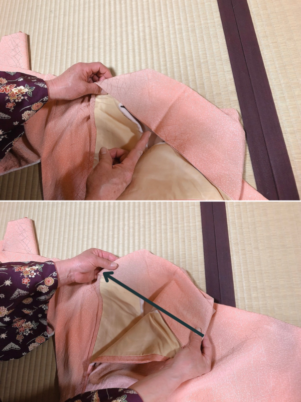 着物のたたみ方（本たたみ）
