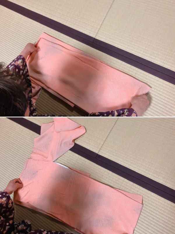 着物のたたみ方（本たたみ）