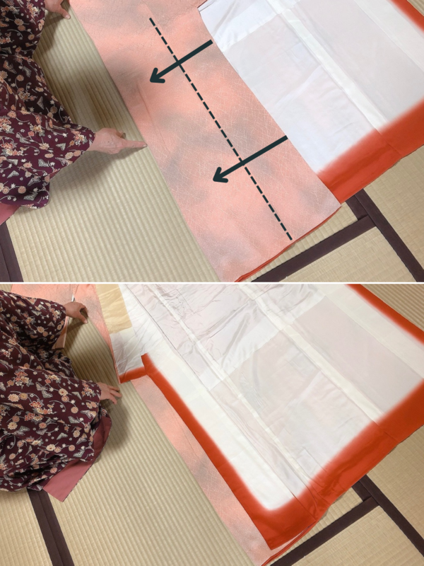 着物のたたみ方（本たたみ）