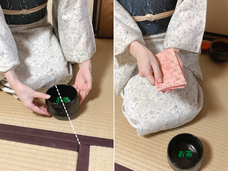 裏千家茶道/風炉の濃茶茶碗荘り点前