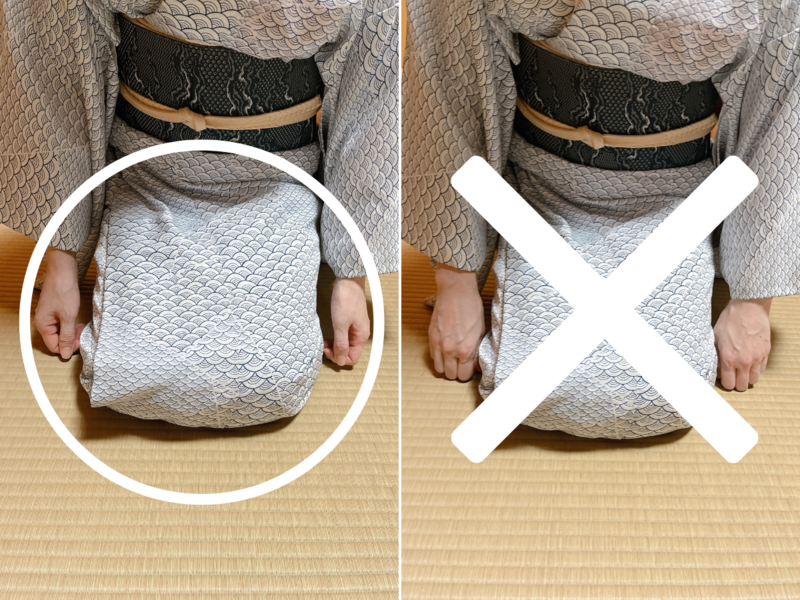 裏千家茶道にじる(膝行膝退)とは?お茶の取り方