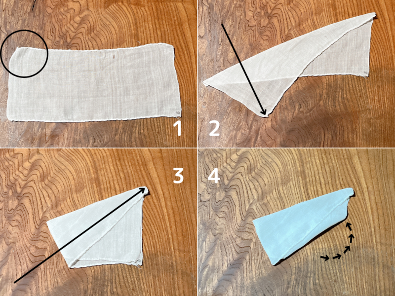 洗い茶巾のお点前・たたみ方(裏千家茶道)