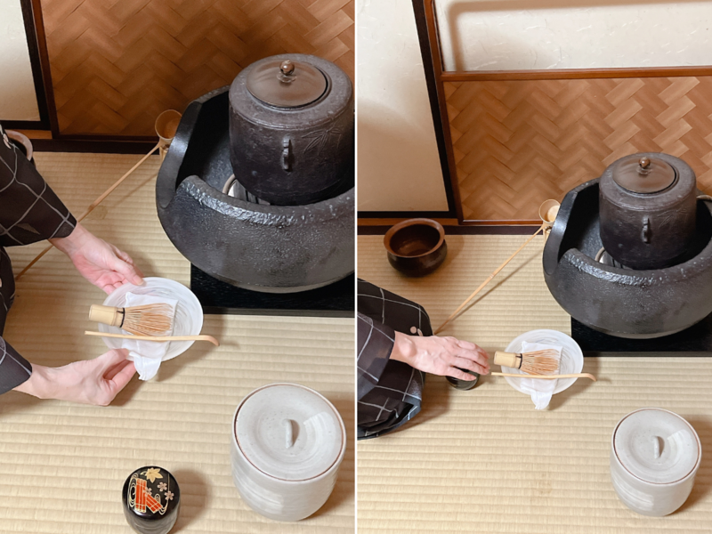 洗い茶巾のお点前・たたみ方(裏千家茶道)