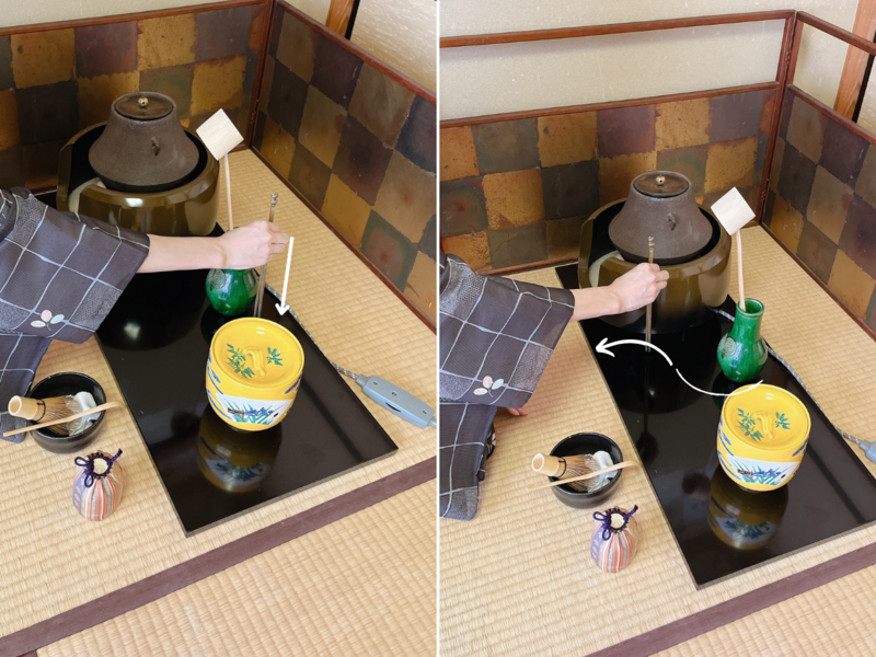 飾り火箸の扱い方/長板点前の割り稽古（裏千家茶道）