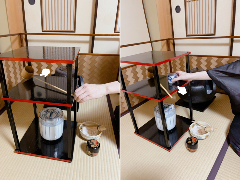 風炉】逆勝手・棚ありの薄茶点前/裏千家茶道 - ミッチとしずばぁばの