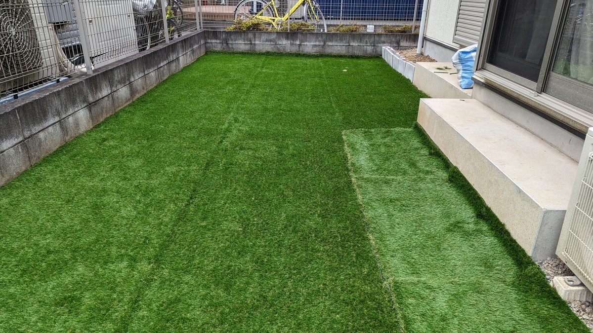 自宅 庭 人工芝 フットサル練習場 サッカー