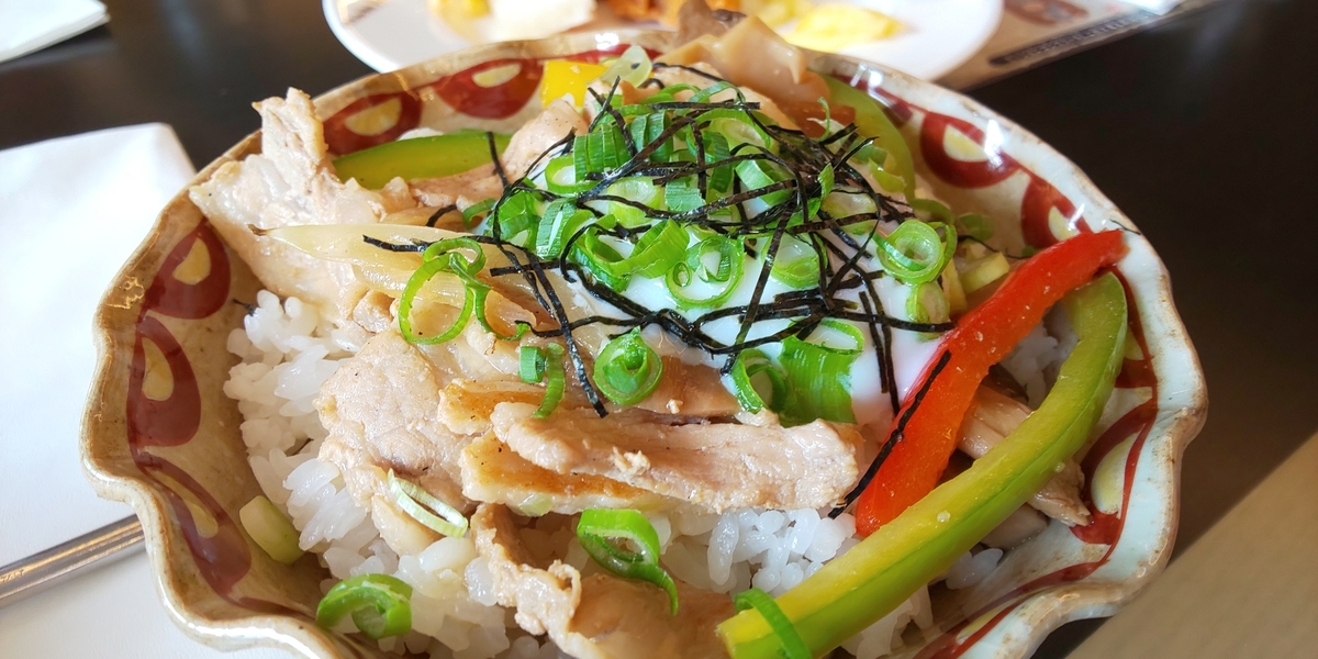 サバイバル丼(豚肉と茸のスタミナ丼)