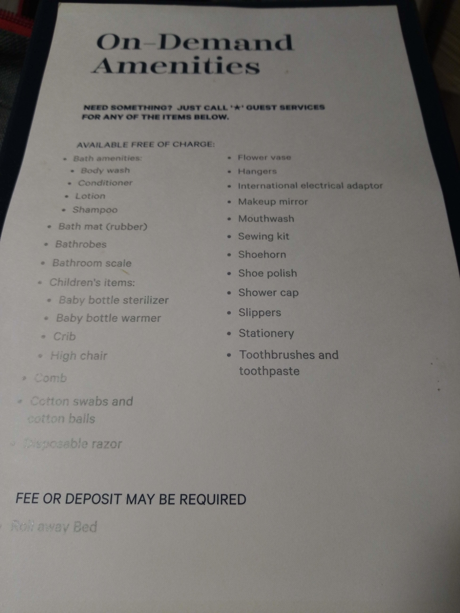 On-Demand Amenities