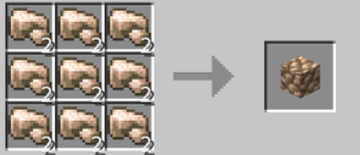 Minecraft鉄の原石ブロックのレシピ