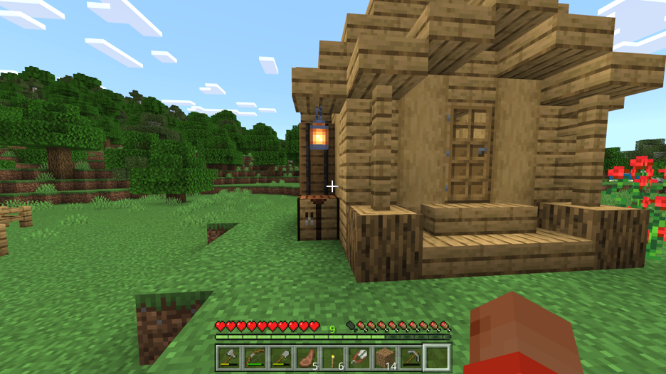 Minecraft鉄で作ったランタン