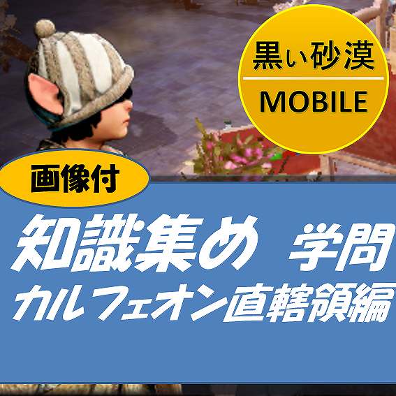 黒い砂漠mobile 画像付 知識集め 学問 カルフェオン直轄領編 おでぼで 備忘録