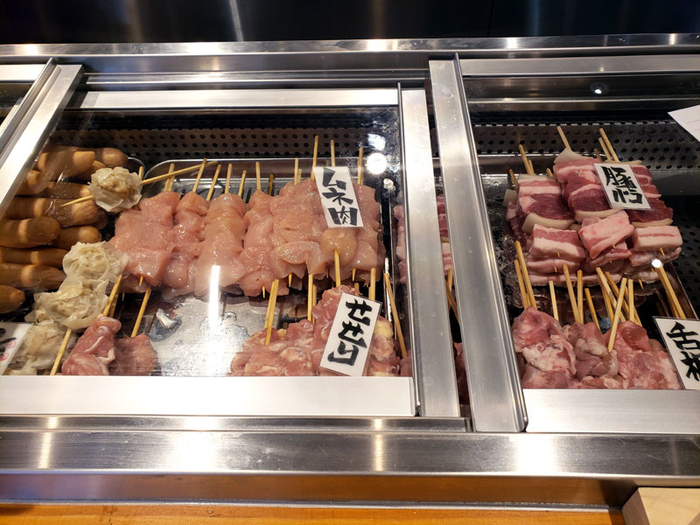 串にささったお肉いろいろ