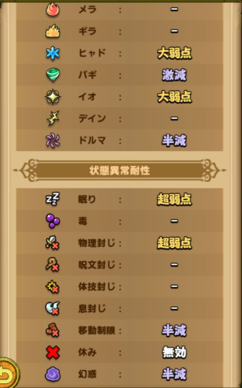 桜虎丸　耐性　属性耐性　状態異常耐性　ドラクエタクト