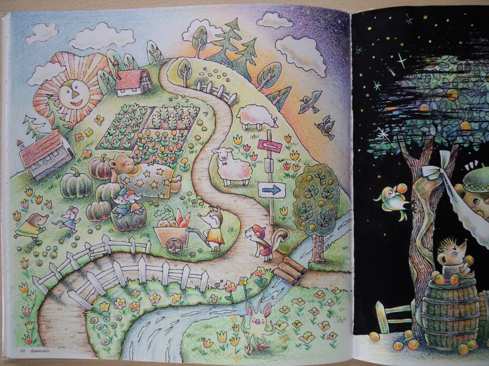 どうぶつたちのFantasy Season 完成作品ページ - 塗り絵日記