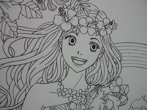 絶対キレイに仕上がる塗り絵 ビューティフル ドレス レビュー 水彩お試し塗りしてみました 塗り絵日記