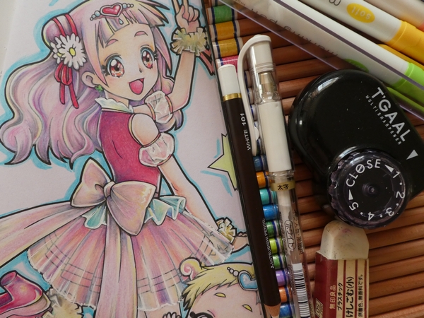 塗り絵本紹介 Hugっと プリキュアぬりえを色鉛筆で塗ってみました 塗り絵日記 塗り絵本紹介 Hugっと プリキュアぬりえを色鉛筆で塗ってみました 塗り絵日記