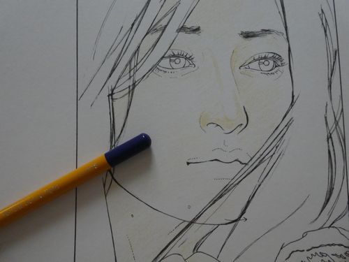 1 色鉛筆で 美人画ぬりえ 肌 瞳の塗り方紹介です 池永康晟の美人画ぬりえより 塗り絵日記