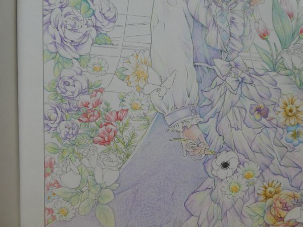 『おひなさま』　水彩色鉛筆画 おひなさま』水彩色鉛筆画