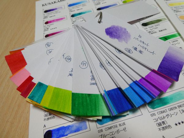 画材紹介 水彩ドットシートで遊んでみました クサカベ透明水彩 塗り絵日記